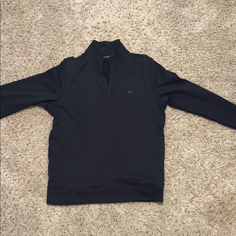 Travis Mathew Black Quarter-Zip Pullover